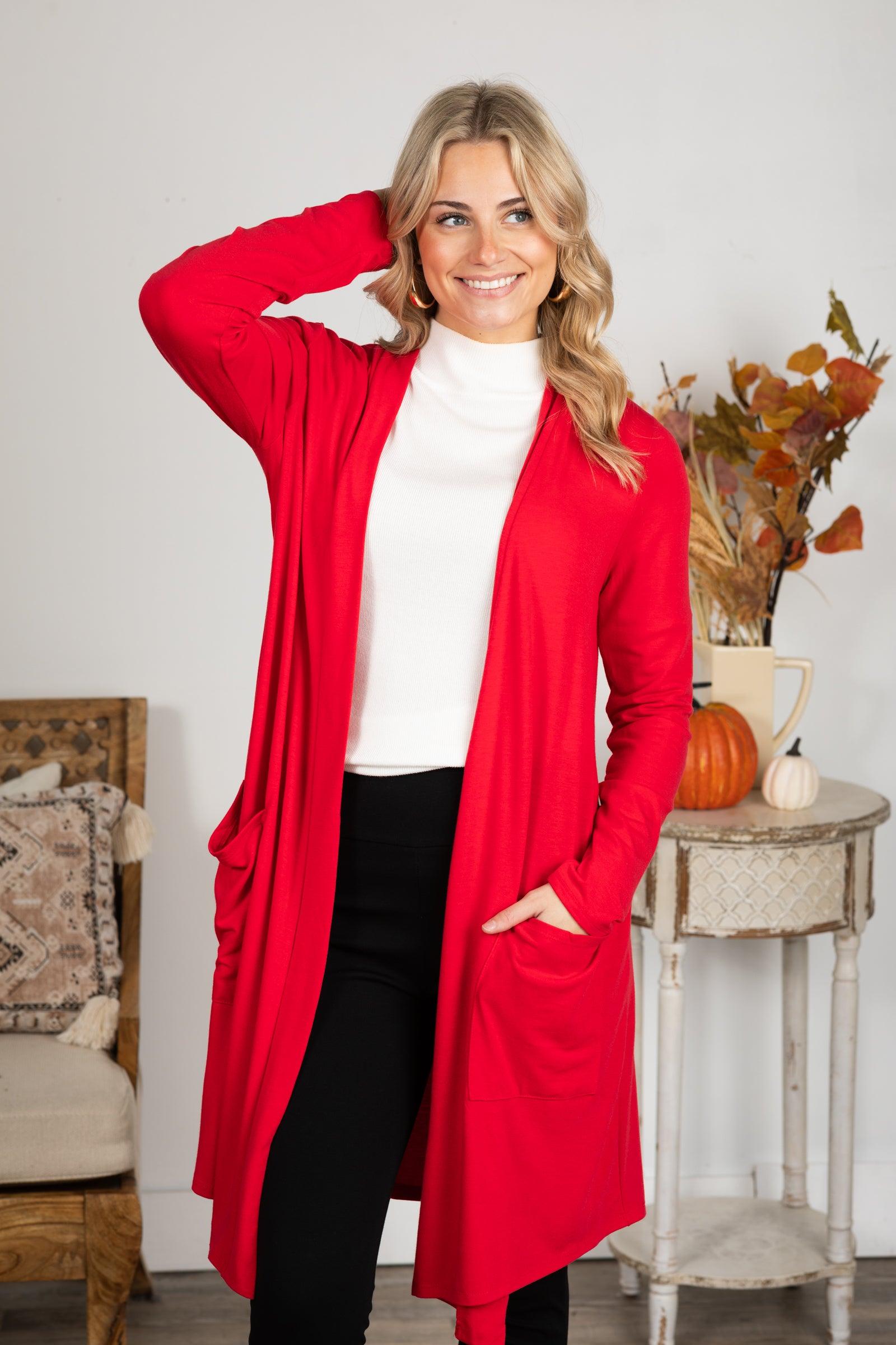 Relaxed Pocket Open Cardigans Product Image