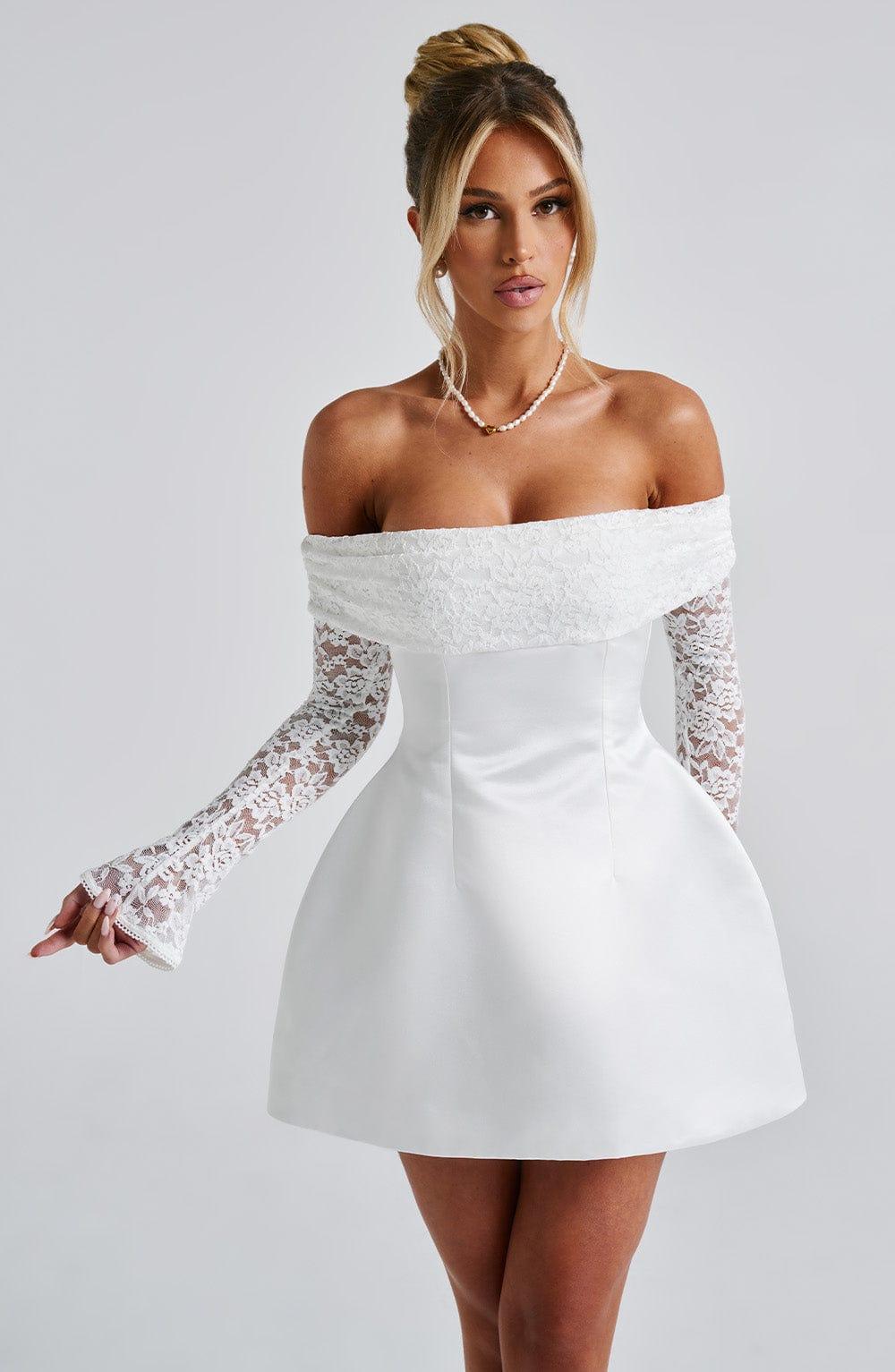 Georgianna Mini Dress - Ivory Product Image
