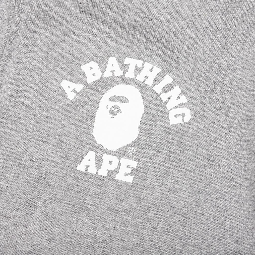 College Relaxed Fit Full Zip Hoodie - Gray Male Product Image