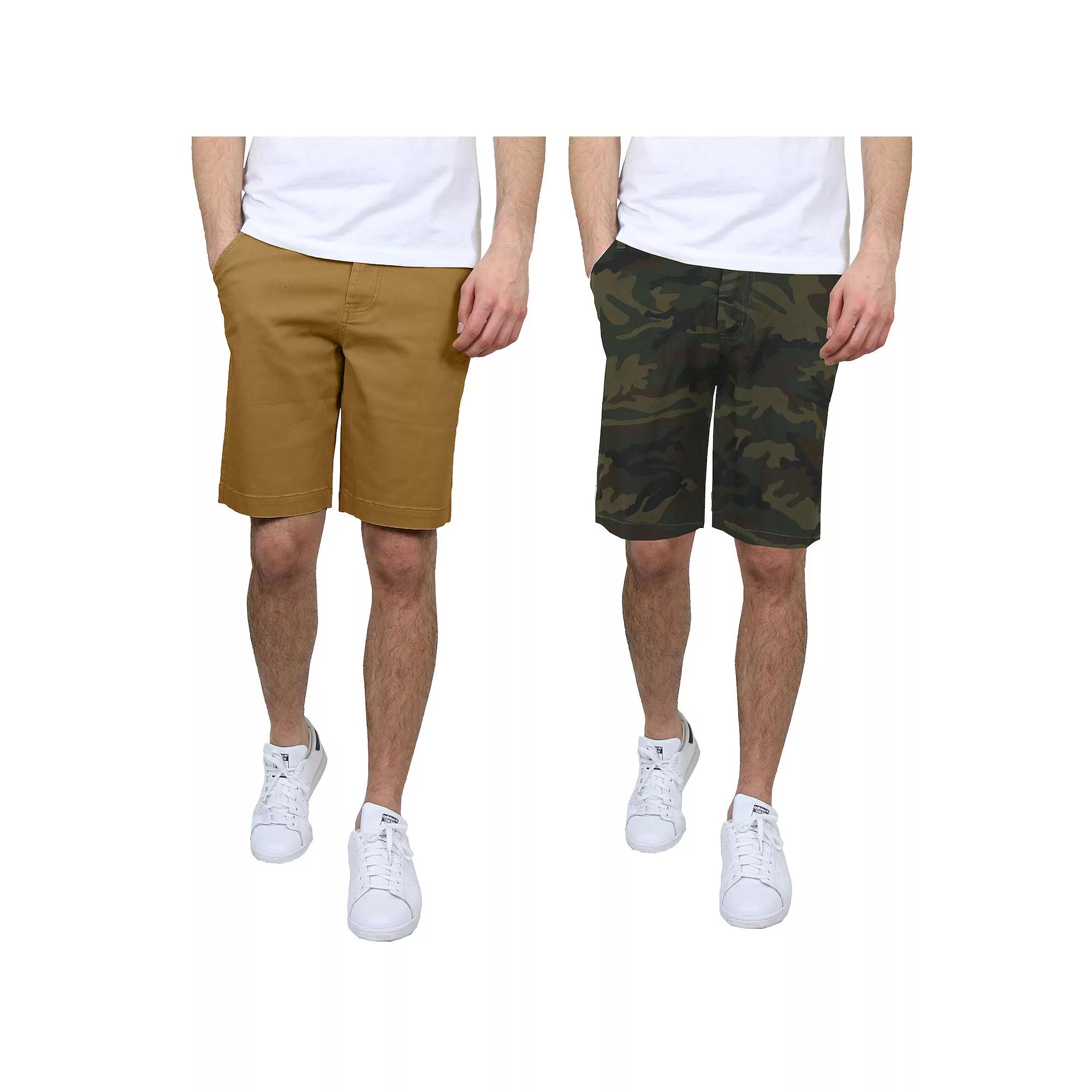Men's Galaxy 10.5" 5-Pocket Flat-Front Slim-Fit Stretch Chino Shorts 2-Pack,  Product Image