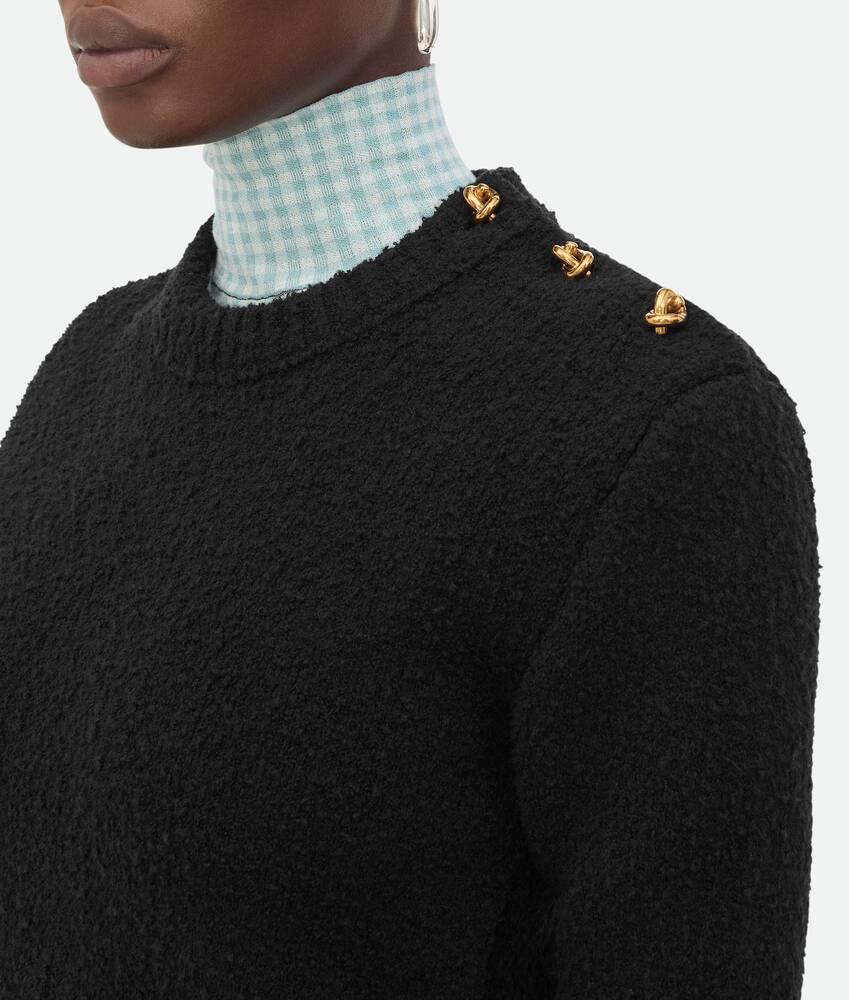 Women's Wool Boucle Jumper in Black Product Image