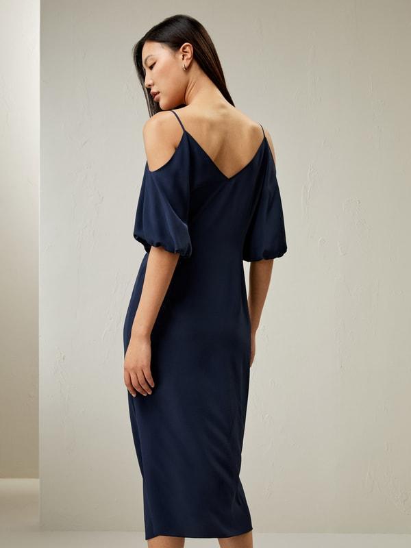 Cold Shoulder Silk Dress Product Image