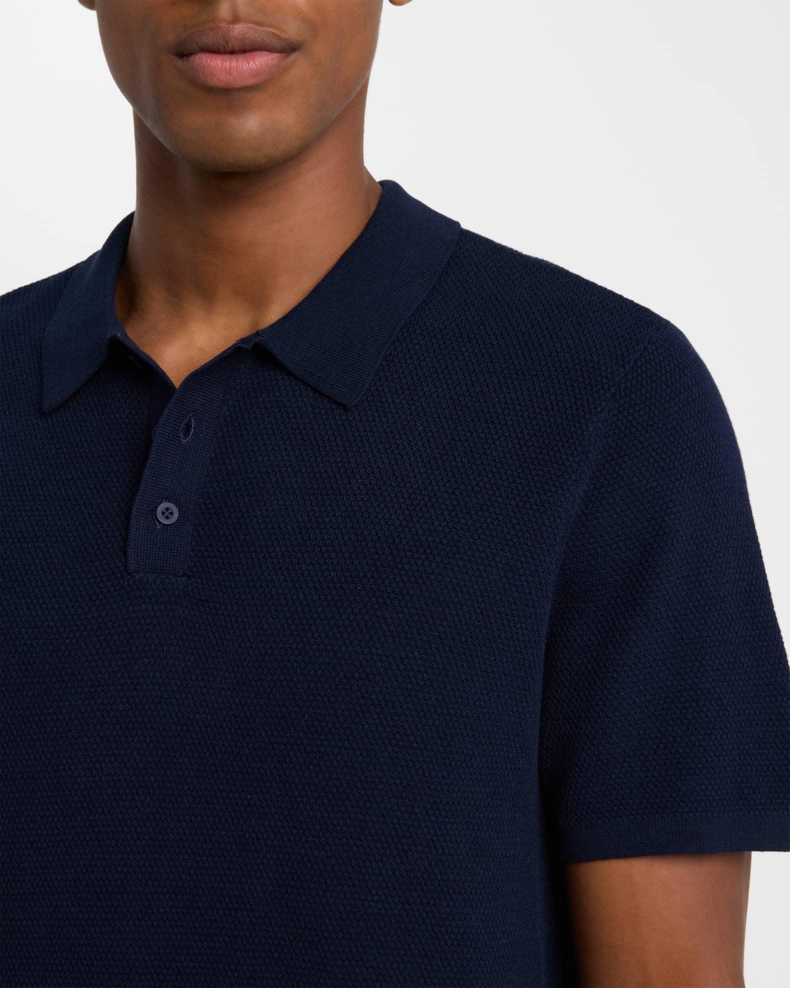 Mens Textured Knit Polo Shirt Product Image