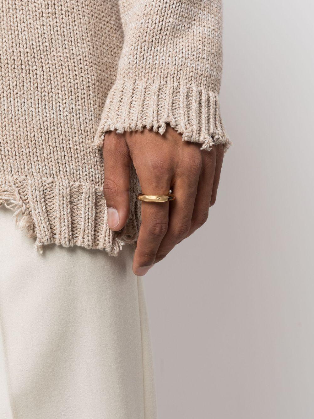 engraved-logo band ring Product Image