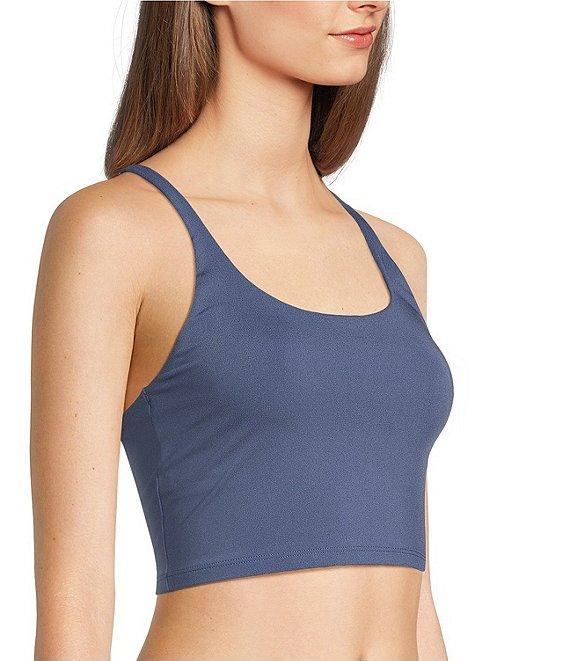 VAN WINKLE & CO. Scoop Neck Sleeveless Adjustable Convertible Strap Cropped Tank Top Product Image