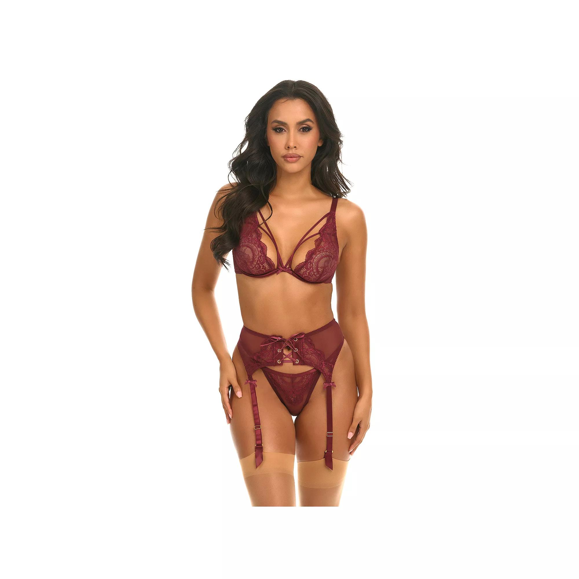 Women's Oh La La Cheri Wynter 3-Piece Lingerie Set 41-11544, Size: Large-XL Product Image