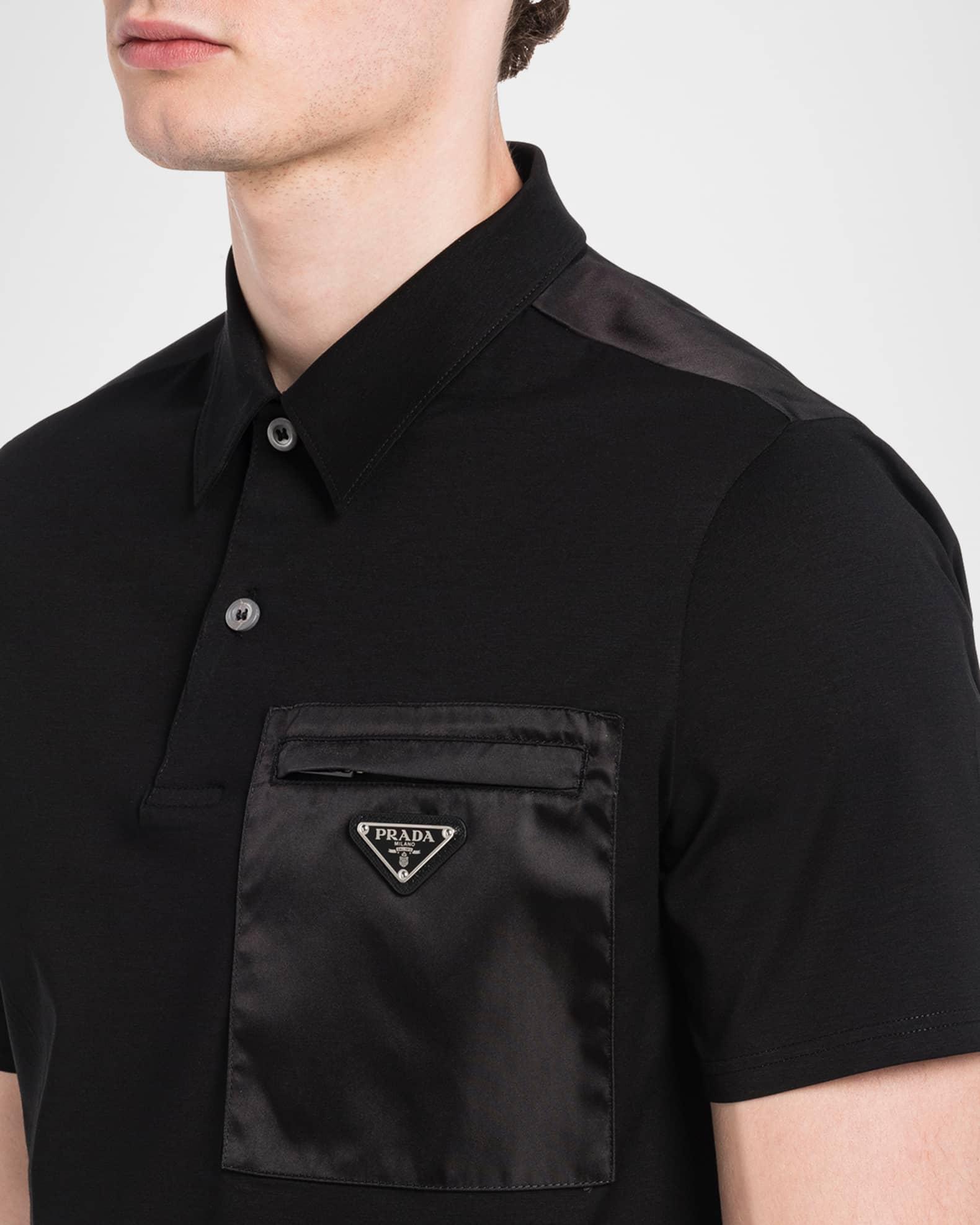 Men's Satin-Patch Logo Polo Shirt Product Image