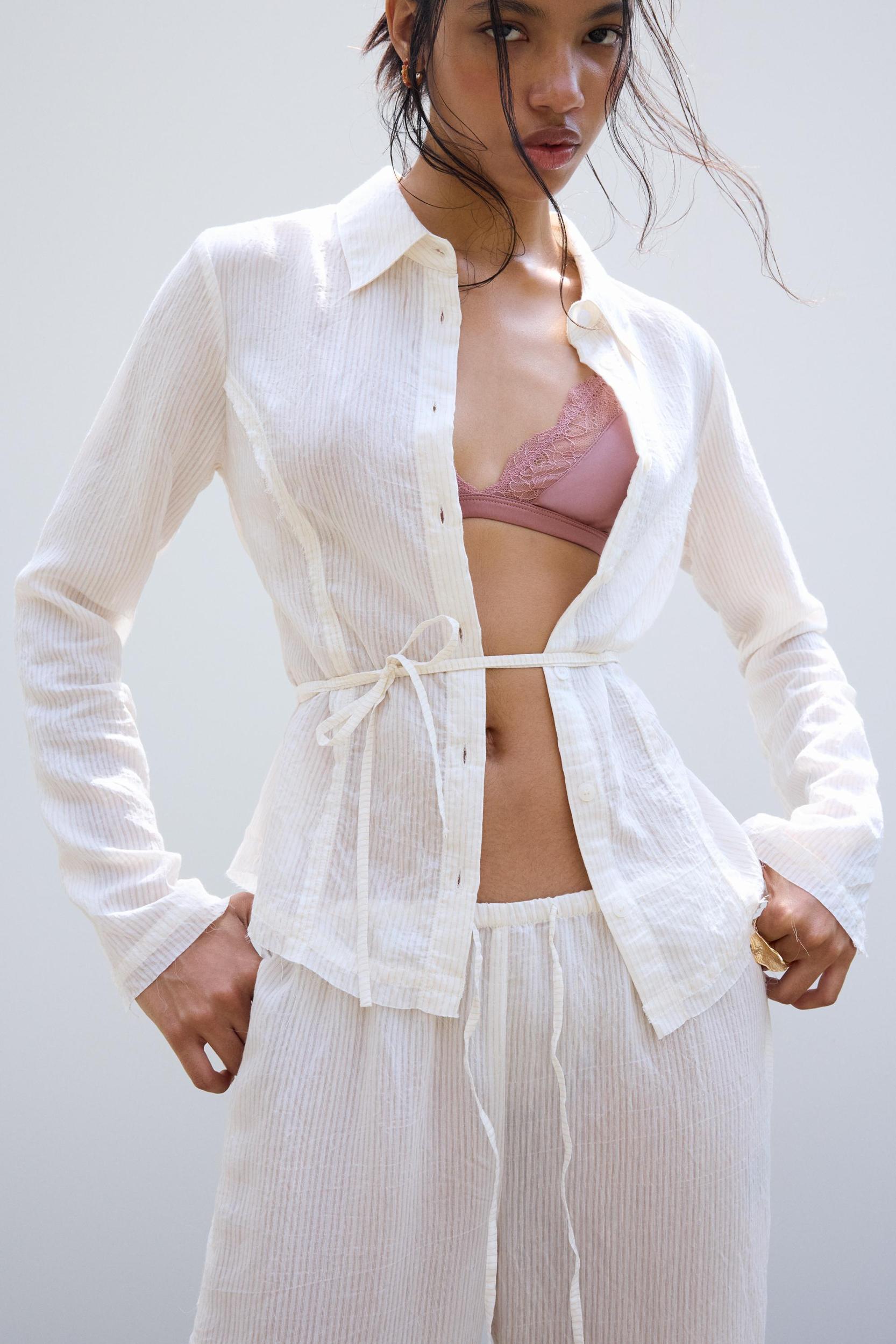 Straight sheer pants Product Image