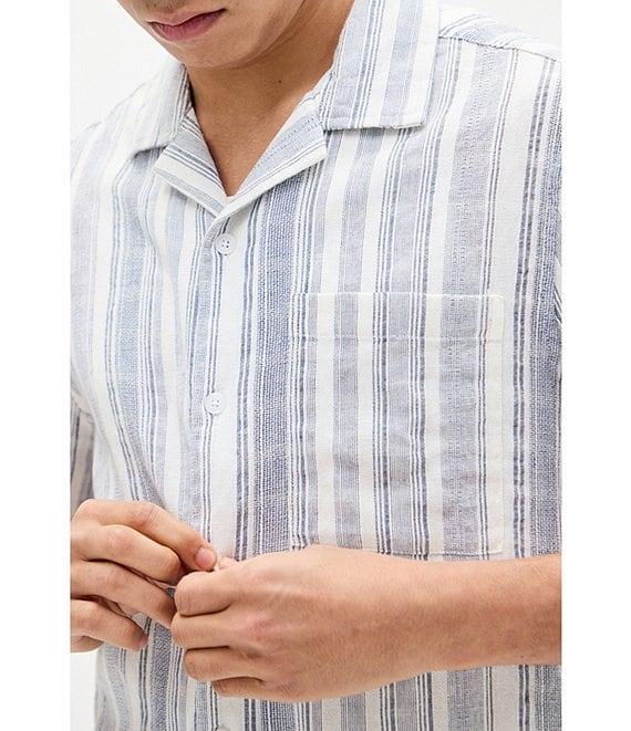 BDG Urban Outfitters Tonal Stripe Short Sleeve Woven Shirt Product Image