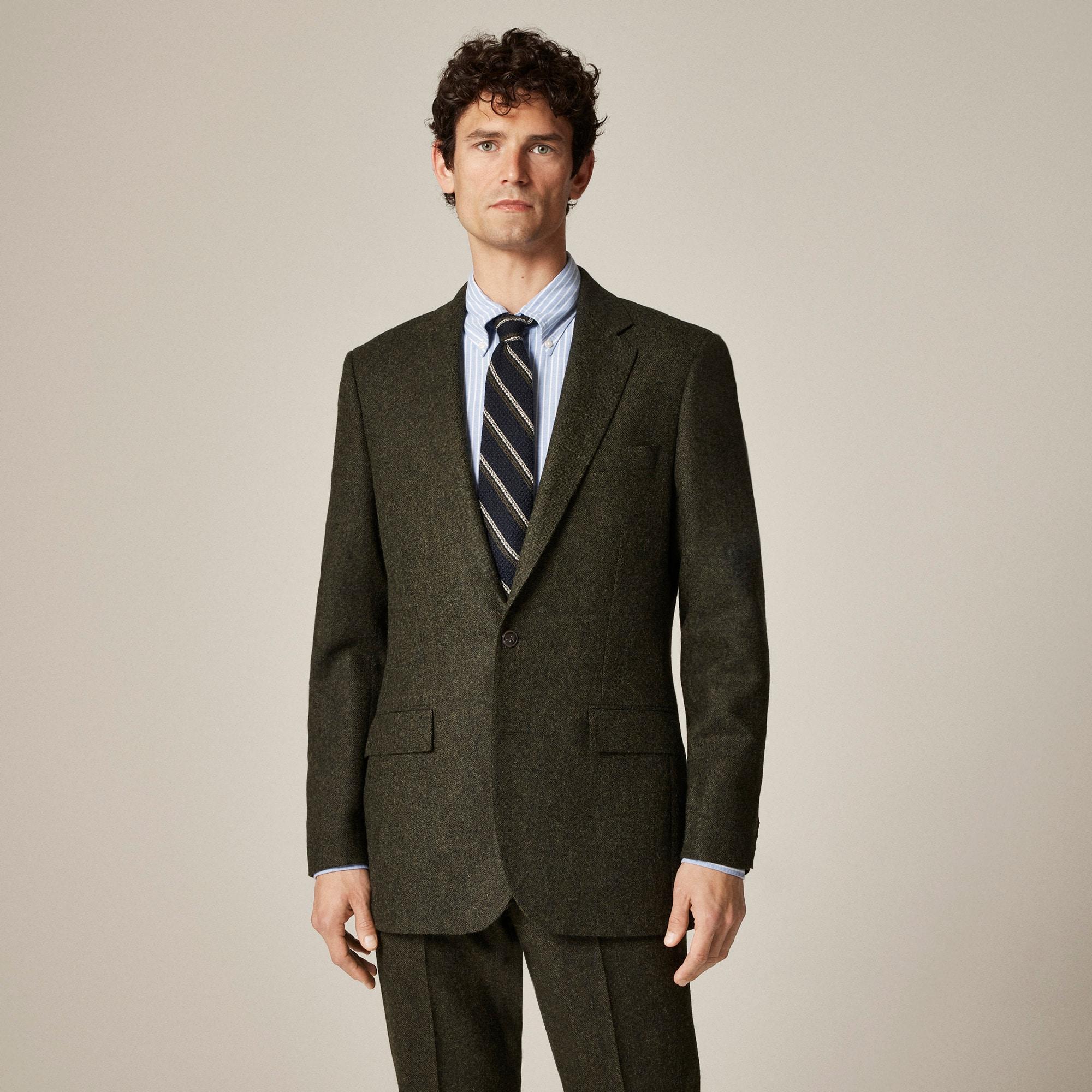 Ludlow Slim-fit suit jacket in English donegal wool tweed Product Image