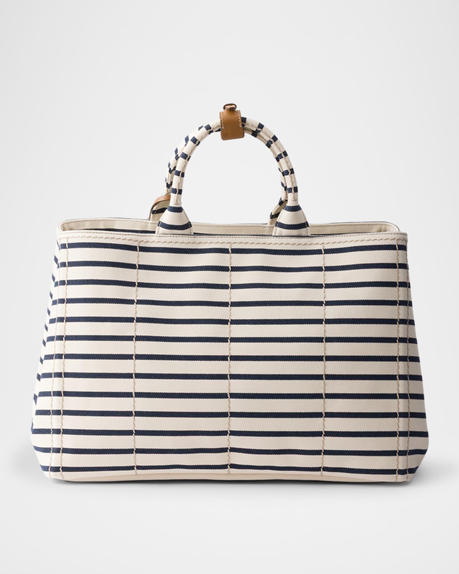 Men's Striped Canvas Tote Bag Product Image