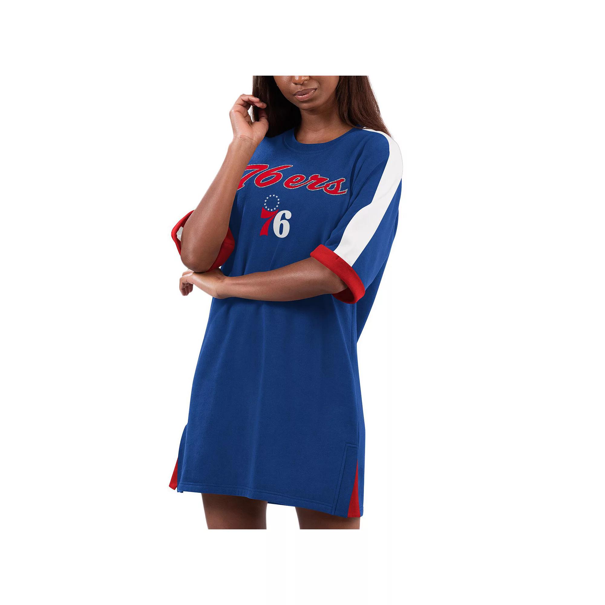 Women's G-III 4Her by Carl Banks Royal Philadelphia 76ers Flag Sneaker Dress, Size: Small, 76r Blue Product Image