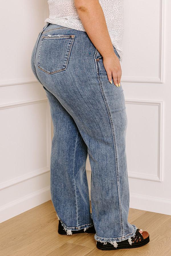 JUDY BLUE Cora High Waist Wide Leg Jean Curves Product Image