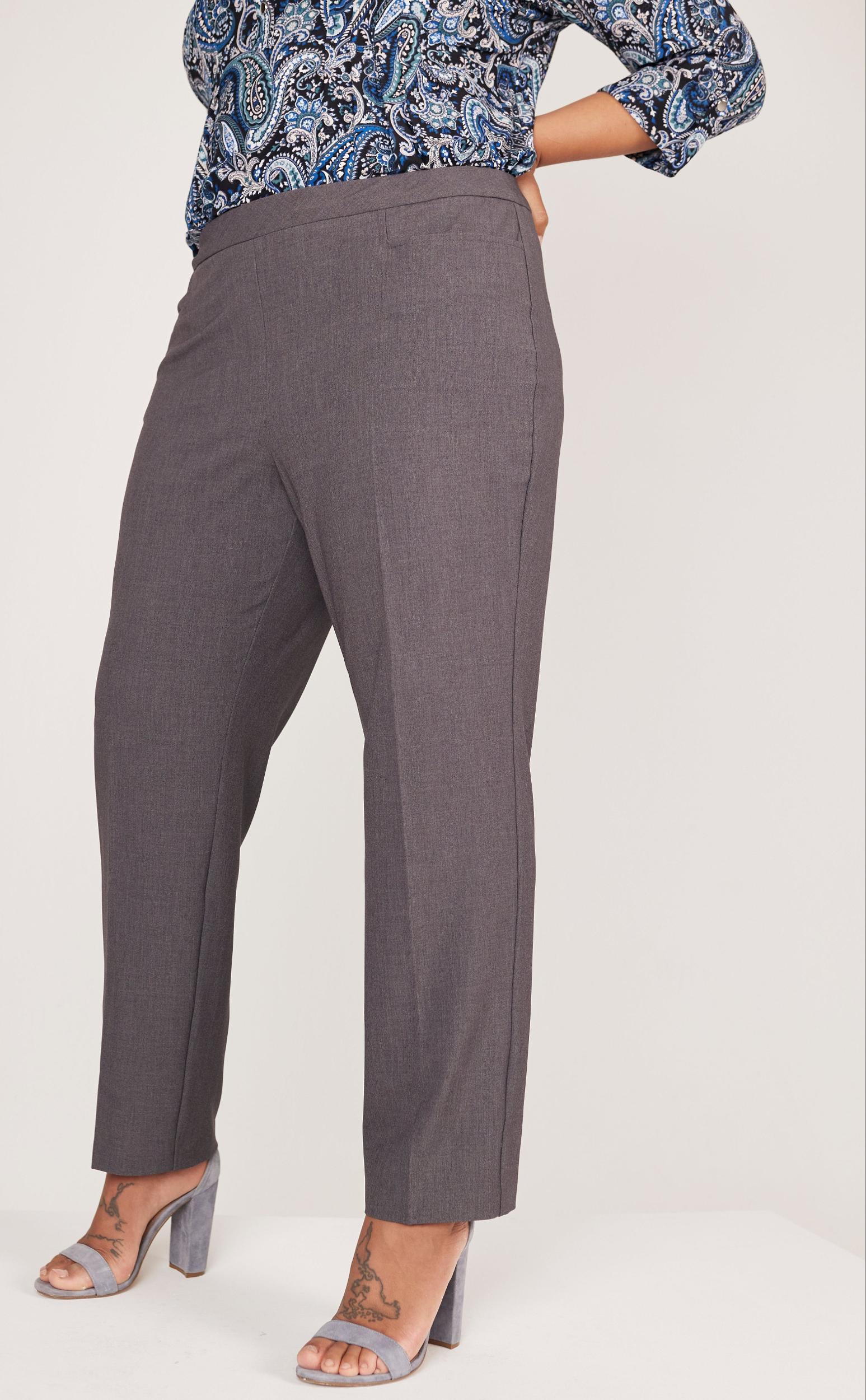 Roz & Ali™ Secret Agent Pull On Tummy Control Pants With L Pockets, Short Length Plus Product Image