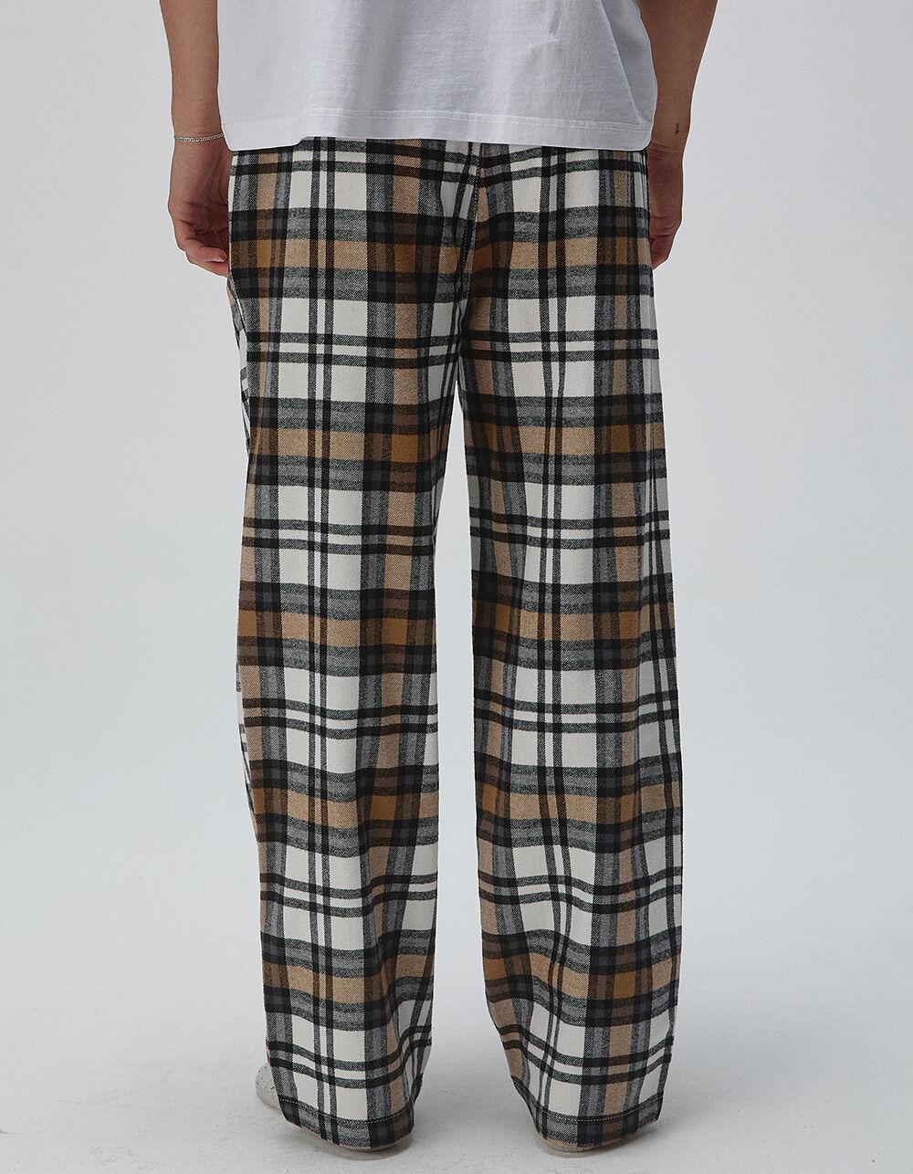 RSQ Mens Plaid Pajama Pants - WHT/GRAY Product Image