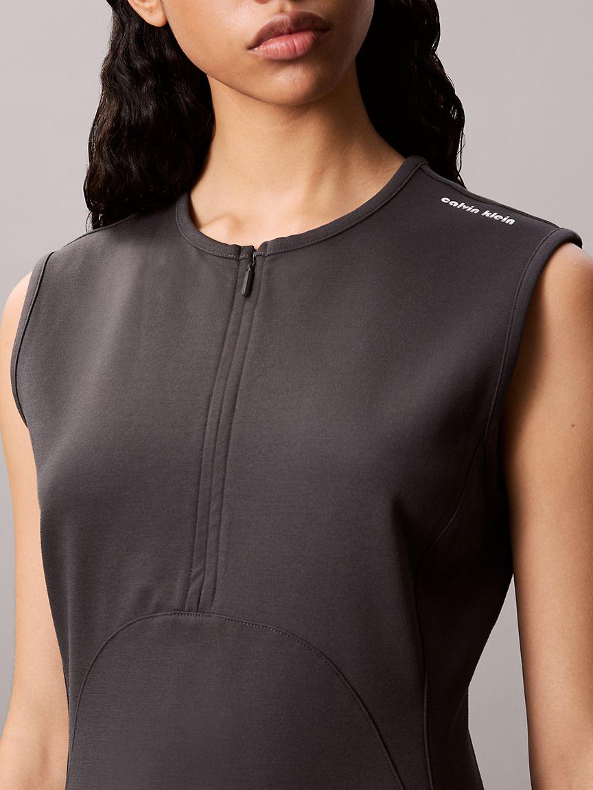 Quarter Zip A-Line Mini Dress  Product Image