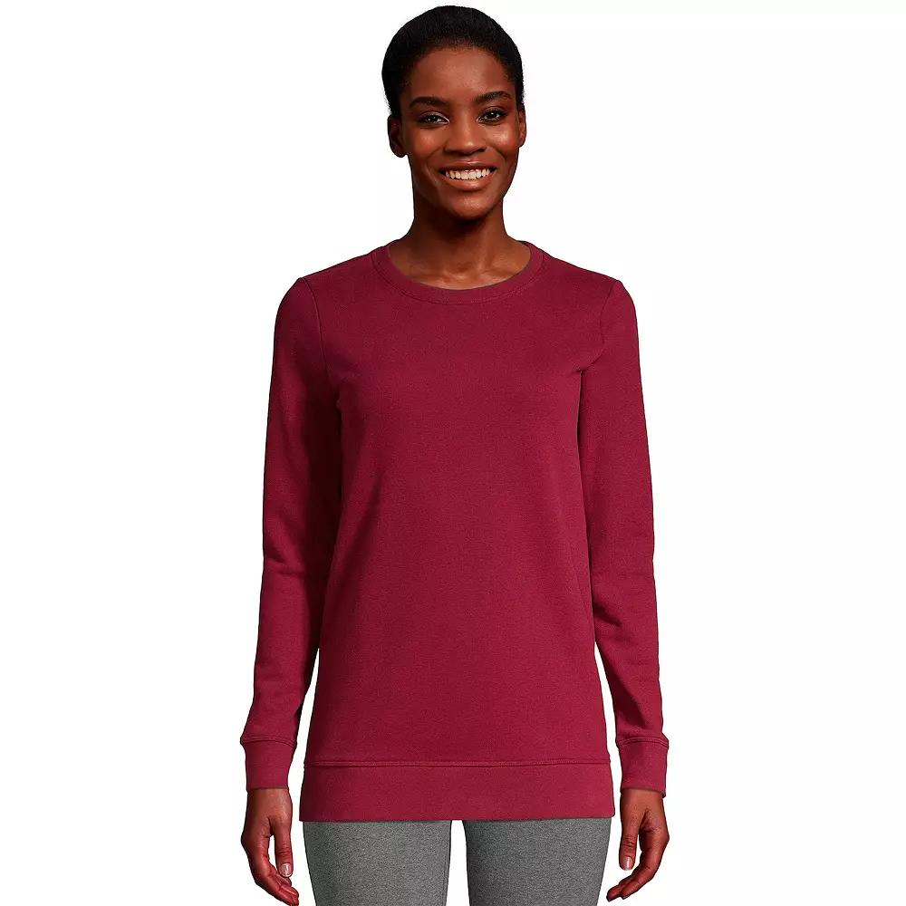 Petite Lands' End Serious Sweats Crewneck Sweatshirt Tunic, Women's,  Product Image