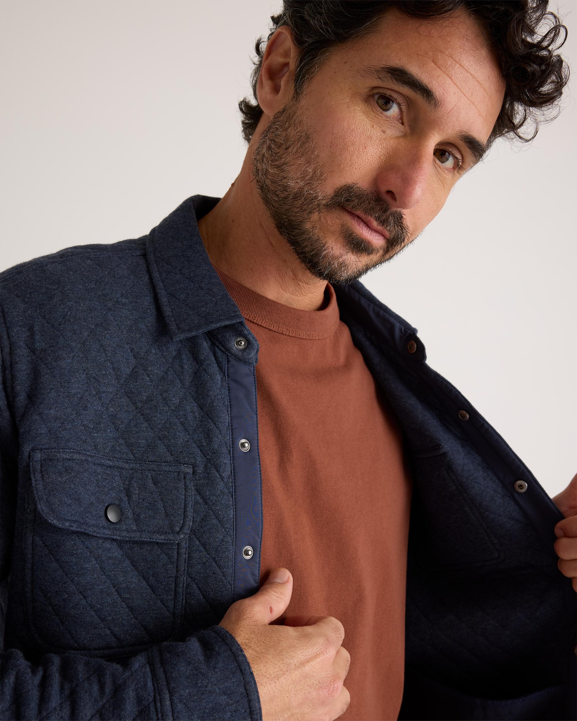 Quince | Men's Quilted CPO Overshirt Organic Cotton Product Image