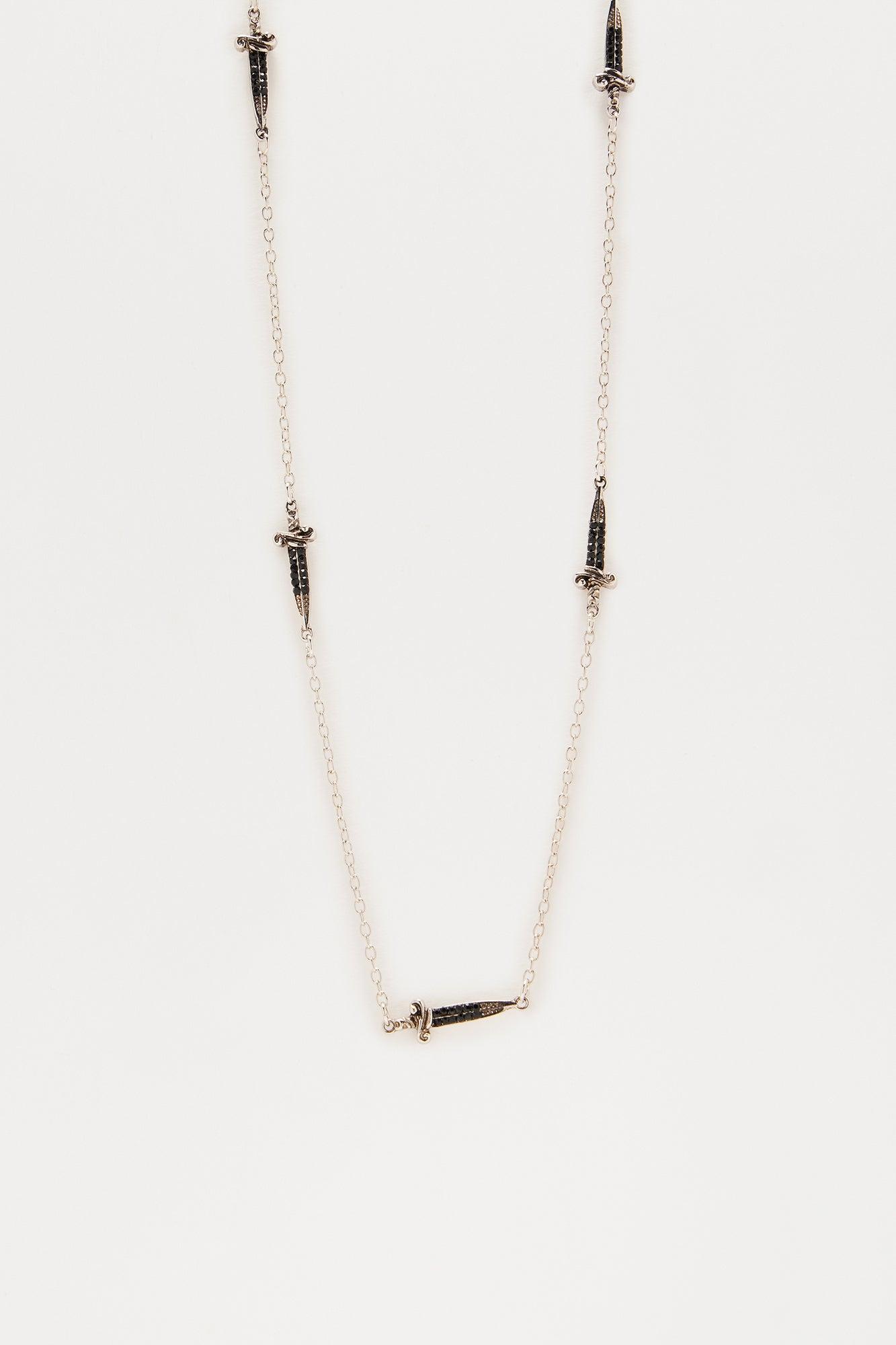 Round N Round Cross Chain - Silver Product Image