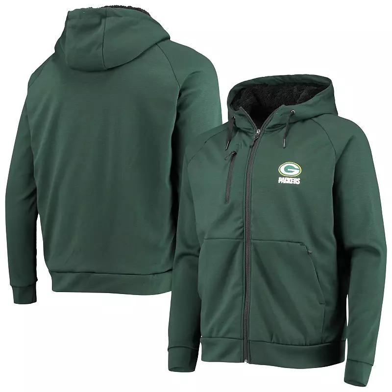 Men's Dunbrooke Green Green Bay Packers Shag Tri-Blend Full-Zip Raglan Hoodie,  Product Image