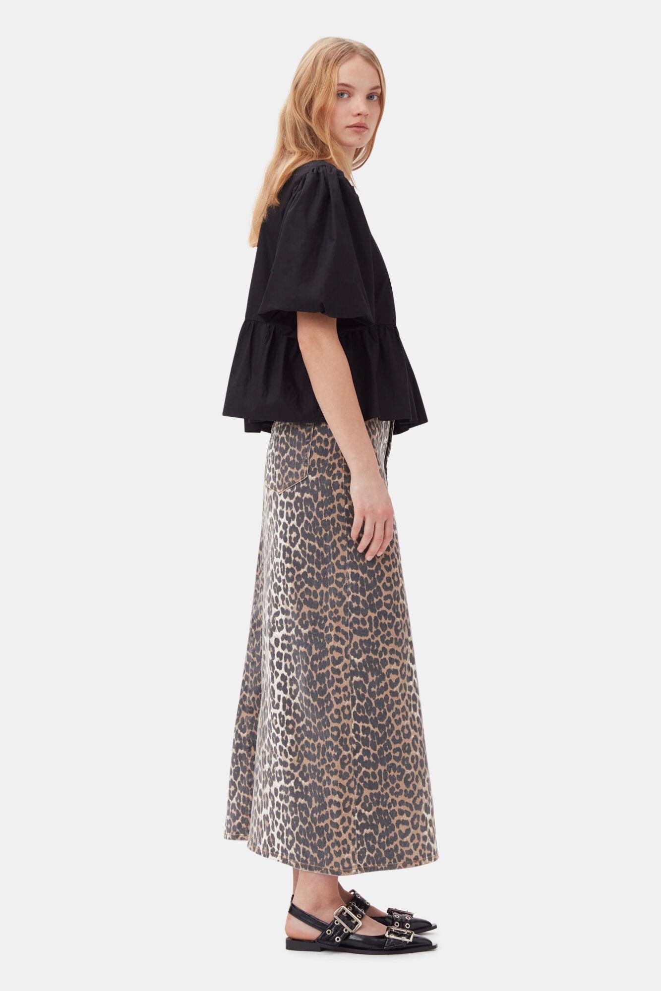 Cotton Poplin Peplum Tie Blouse Product Image