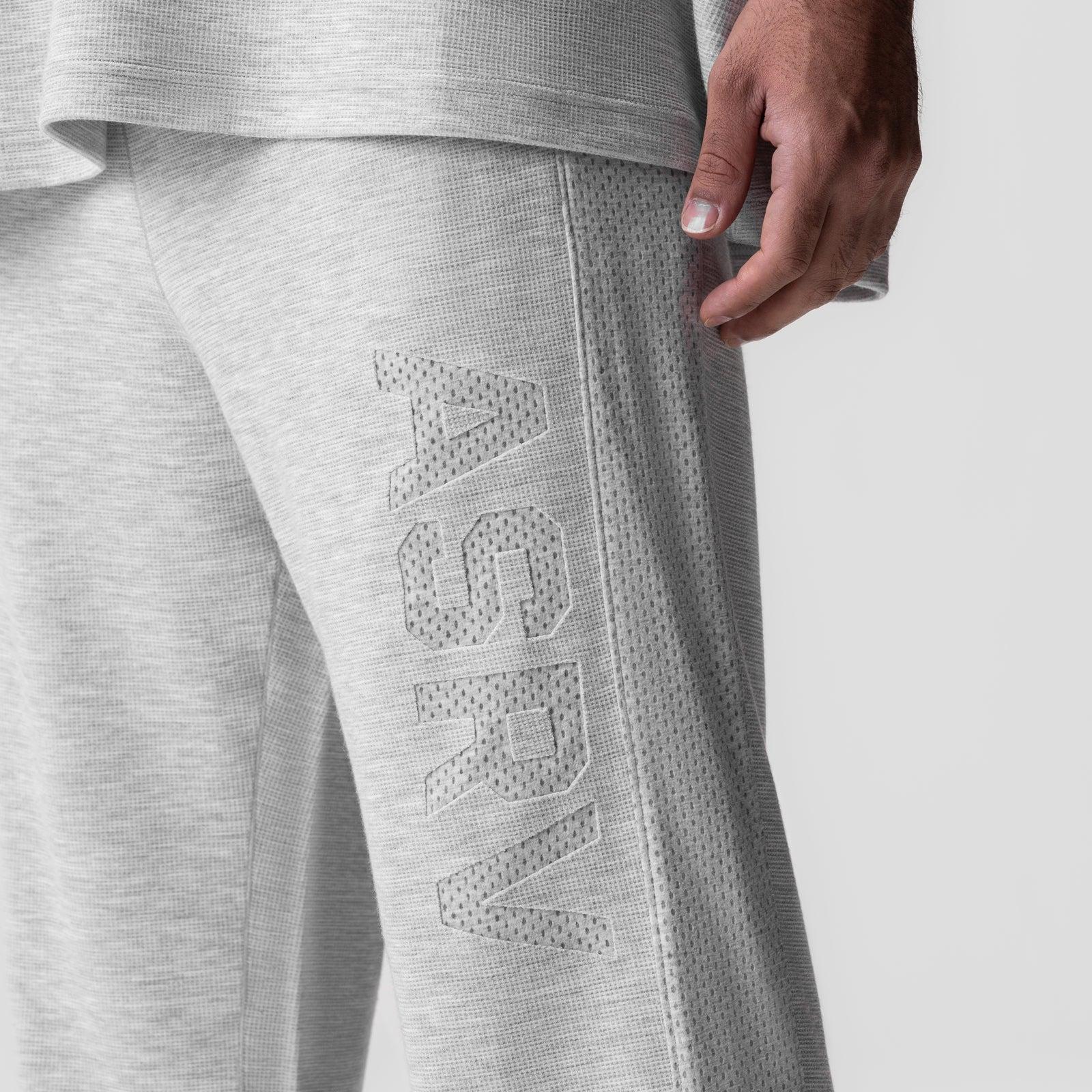0957. Waffle Knit Relaxed Sweatpant - Heather Grey Product Image