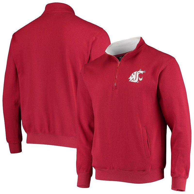 Mens Colosseum Crimson Washington State Cougars Tortugas Logo Quarter-Zip Jacket Product Image