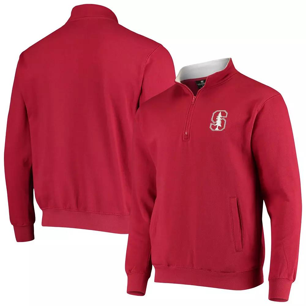 Men's Colosseum Cardinal Stanford Cardinal Tortugas Logo Quarter-Zip Jacket,  Product Image