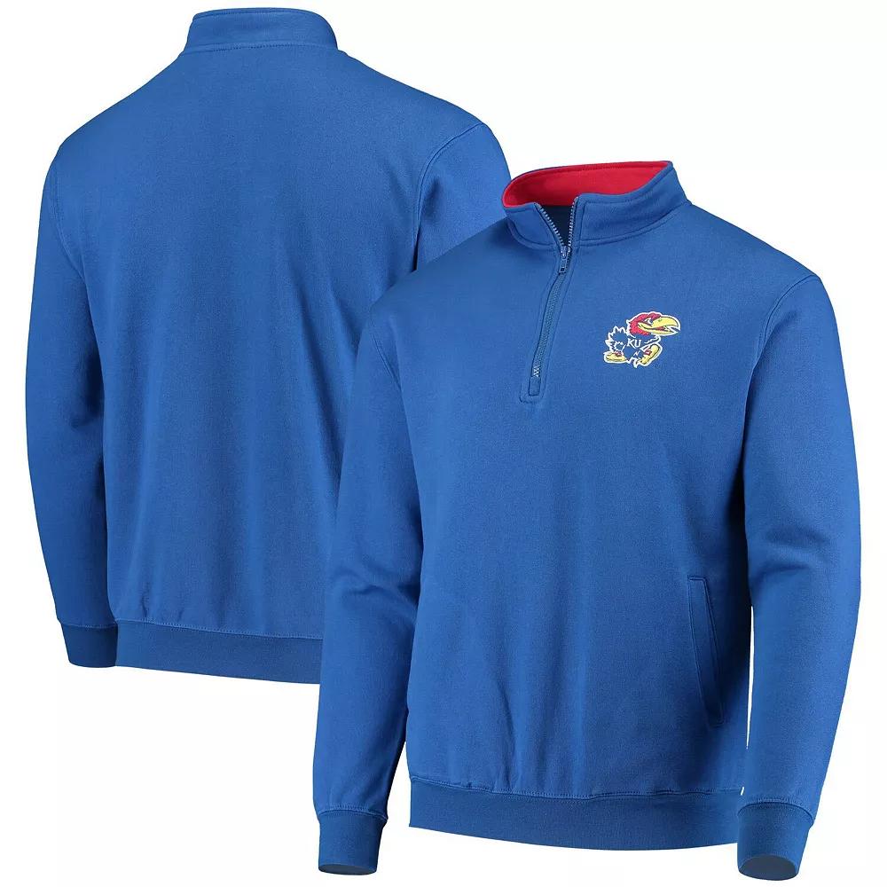 Men's Colosseum Royal Kansas Jayhawks Tortugas Logo Quarter-Zip Jacket,  Product Image