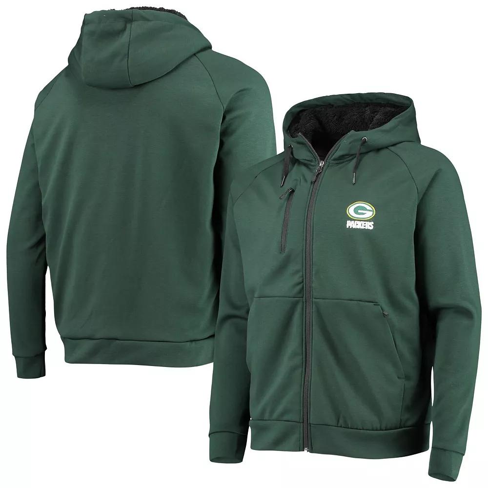 Men's Dunbrooke Green Green Bay Packers Shag Tri-Blend Full-Zip Raglan Hoodie,  Product Image
