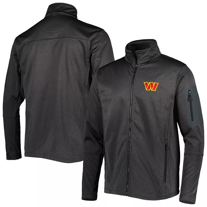 Men's Dunbrooke Heather Black Washington Commanders Freestyle Coated Tech Fleece Full-Zip Jacket, Size: Small, Wft Charco Product Image