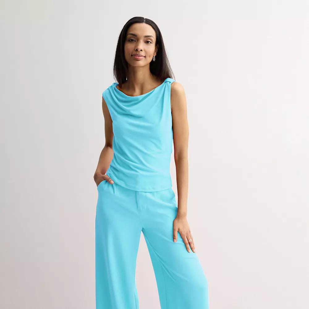 Women's INTEMPO™ Asymmetrical Sleeveless Top, Size: XXL, Blue Product Image