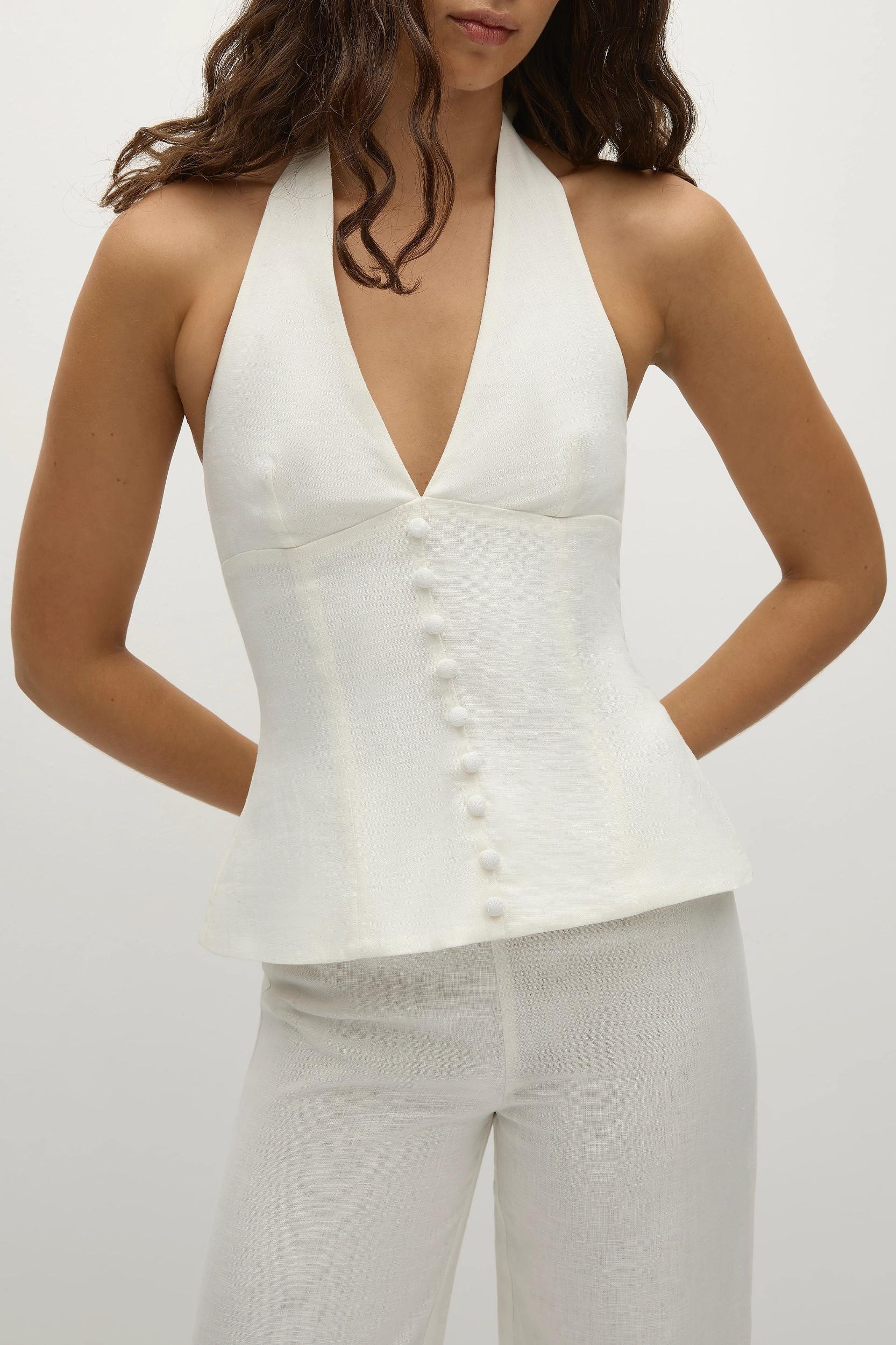 Claudine Pant White - Final Sale Product Image