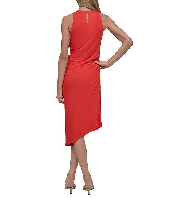 DKNY by Donna Karan Sleeveless Ruched Midi Dress Product Image