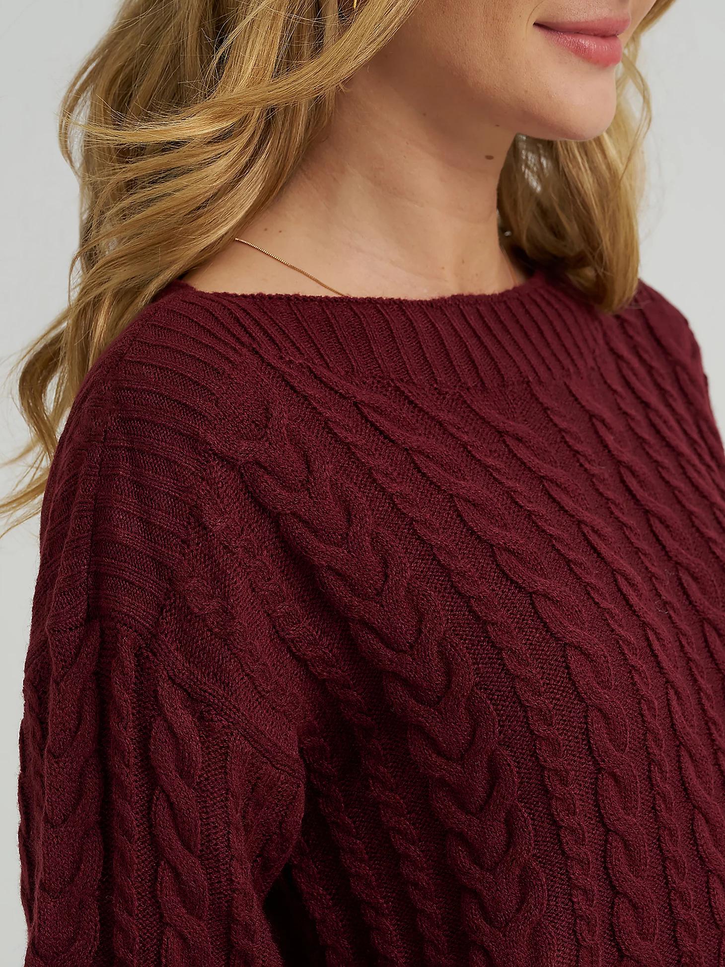 Women's Curved Hem Cable Knit Sweater | Women's Tops & Tees | Lee® Product Image