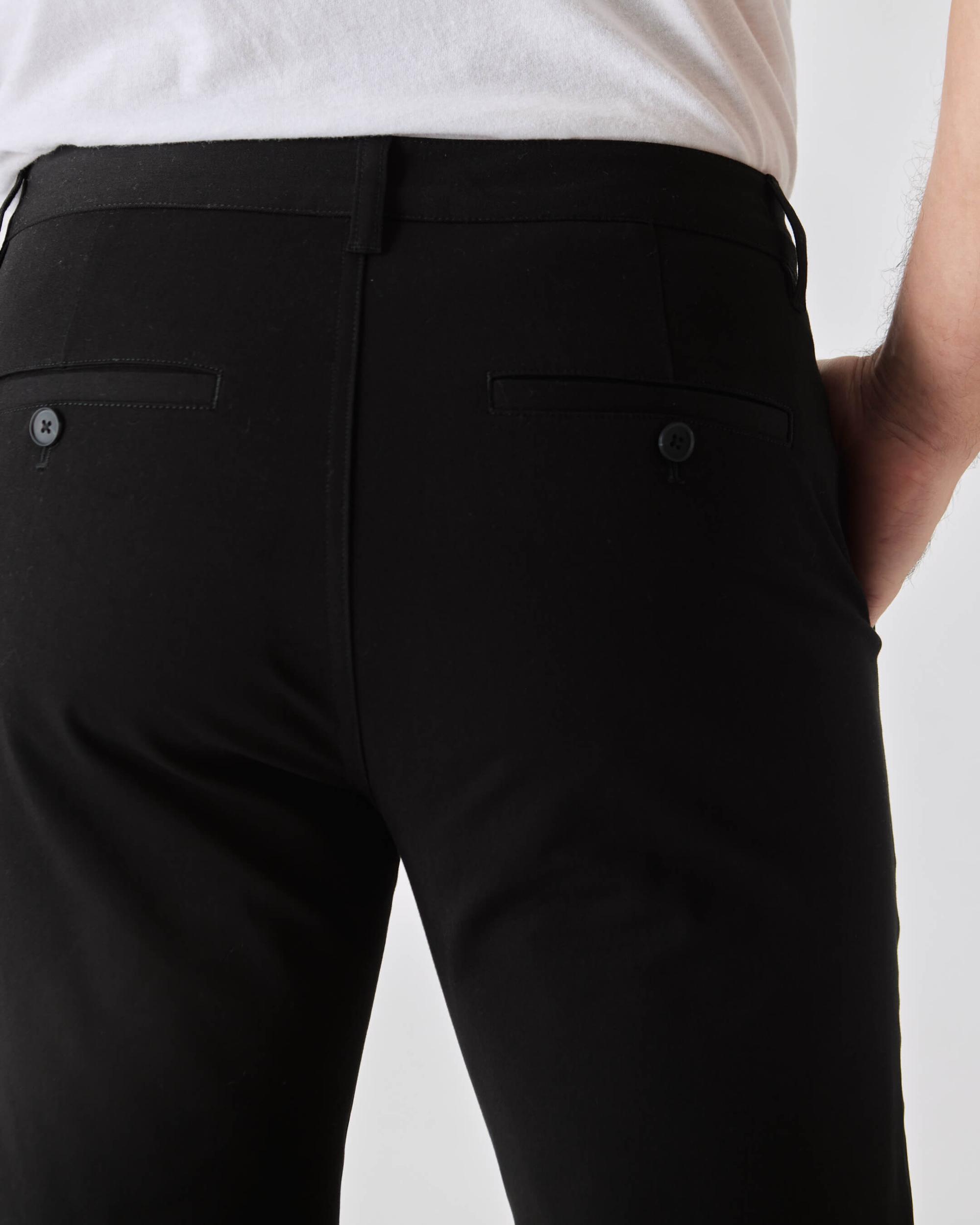 Black Slim Twill Chino Pant Product Image