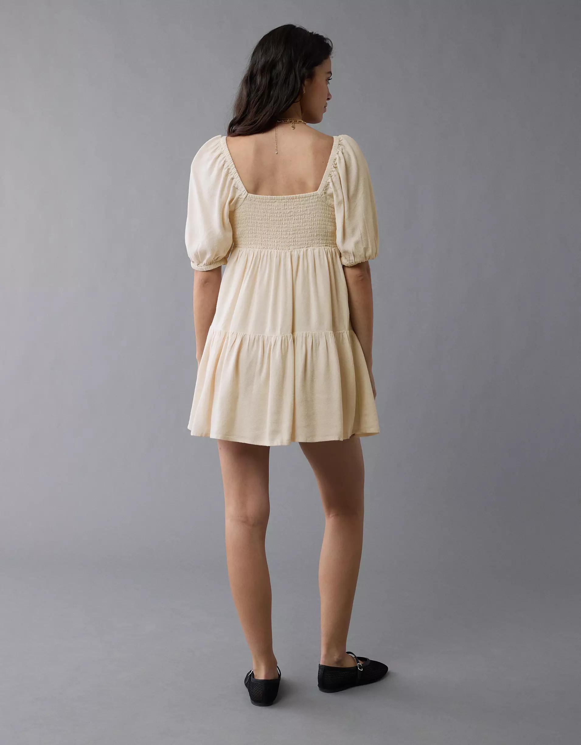 AE Puff Sleeve Babydoll Dress Product Image