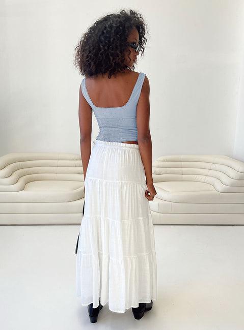 Mya Maxi Skirt White Product Image