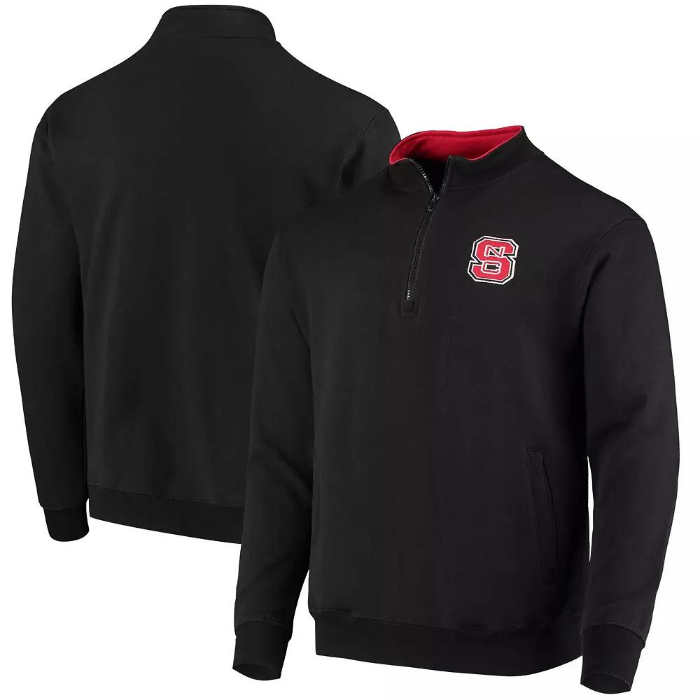 Men's Colosseum Black NC State Wolfpack Tortugas Logo Quarter-Zip Jacket,  Product Image