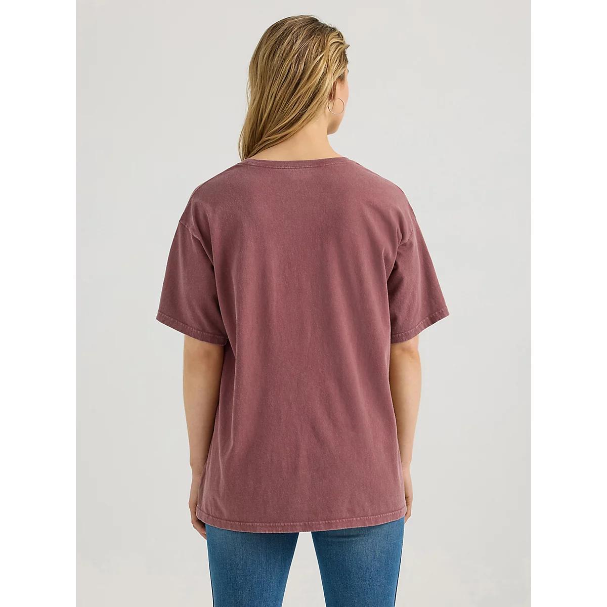 Women's Acid Wash Graphic Oversized Tee in Wild Ginger Product Image