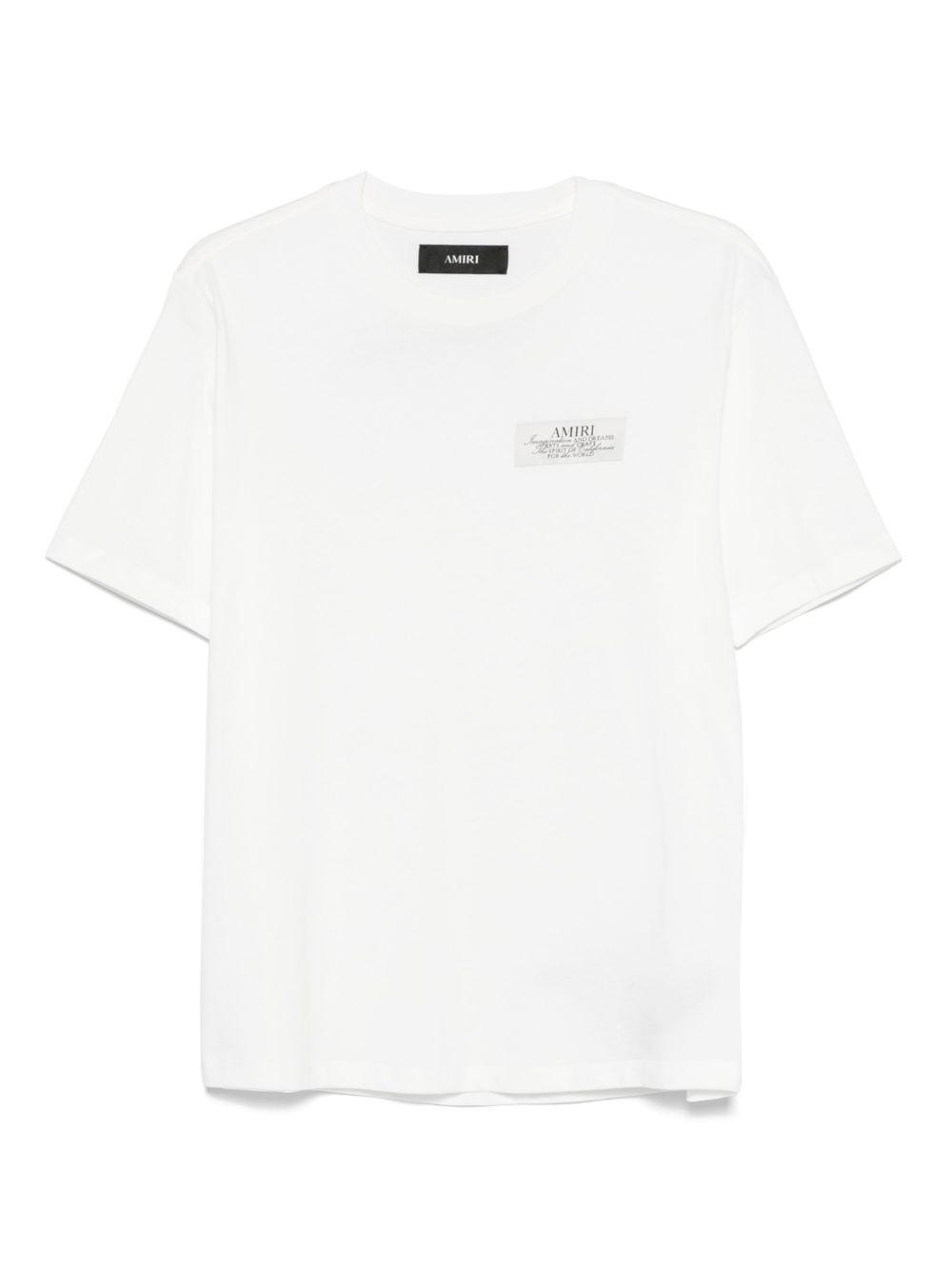 AMIRI Black Crewneck T-shirt With Logo Lettering On Front And Rear Product Image