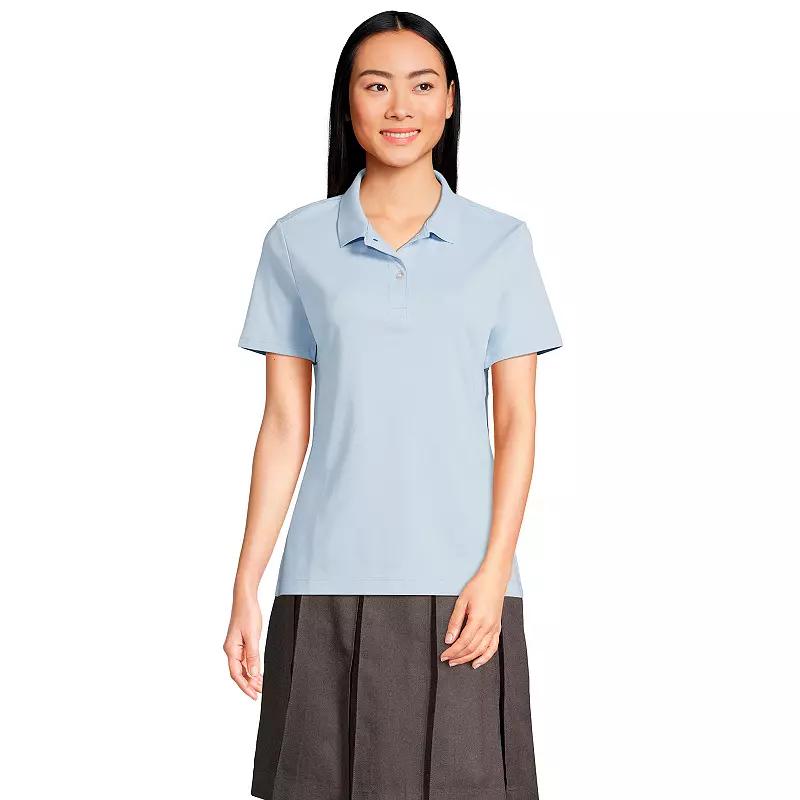 Women's Lands' End School Uniform Short Sleeve Interlock Polo Shirt,  Product Image