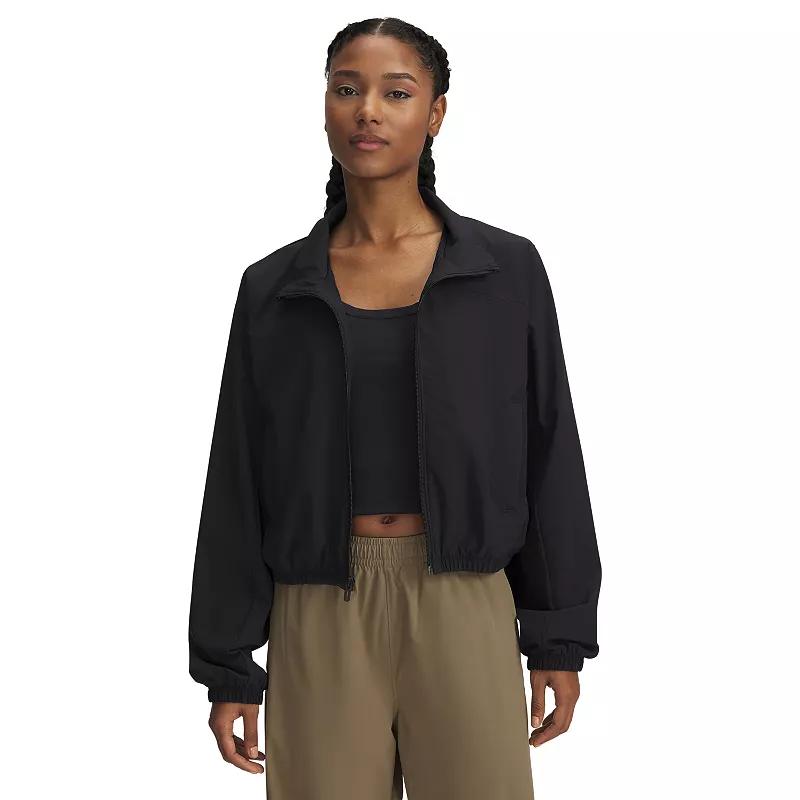 Women's Under Armour Rival Woven Crop Jacket,  Product Image