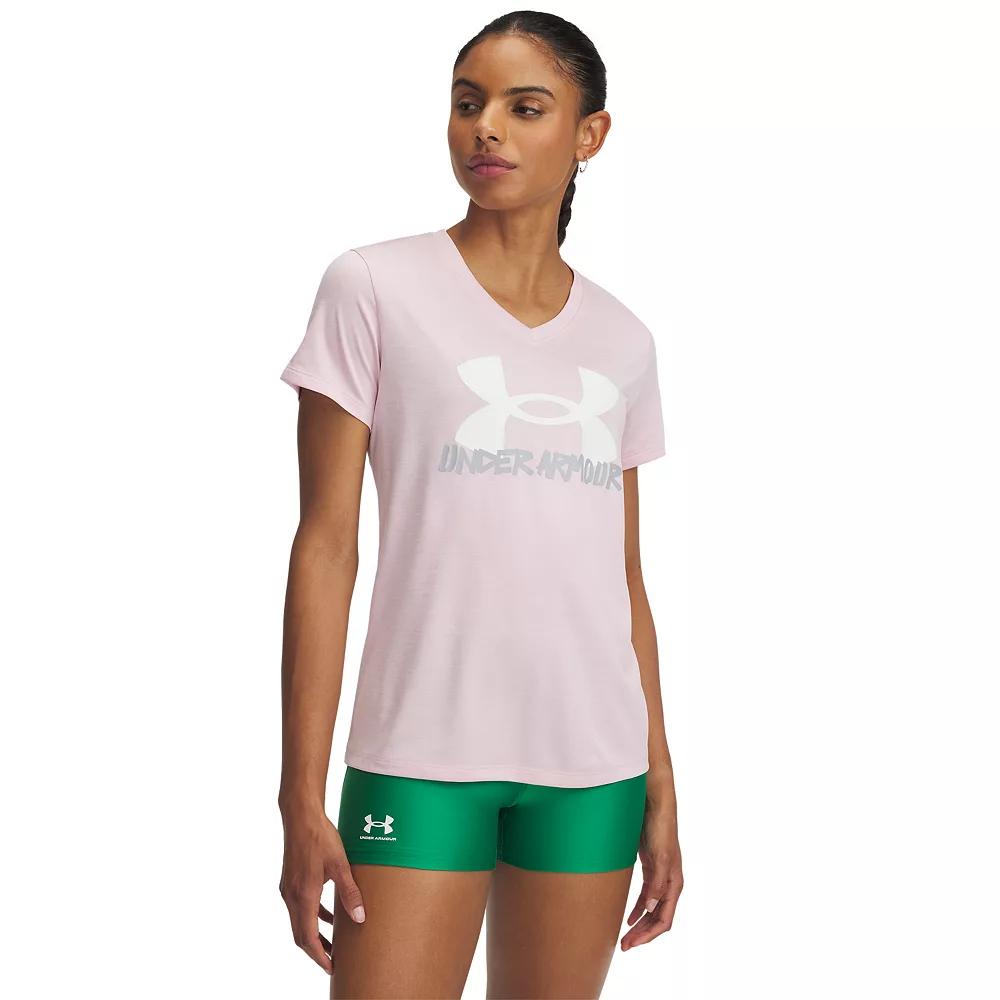 Women's Under Armour Tech™ Marker Short Sleeve Graphic Tee, Size: XXL, Ether Blue Product Image