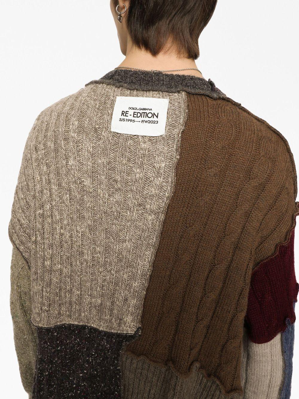 patchwork distressed cardigan Product Image