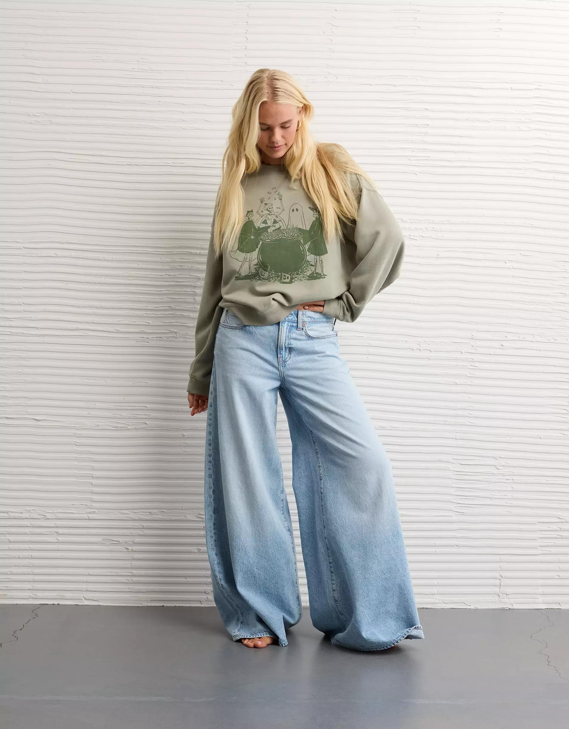 AE Halloween Graphic Sweatshirt Product Image