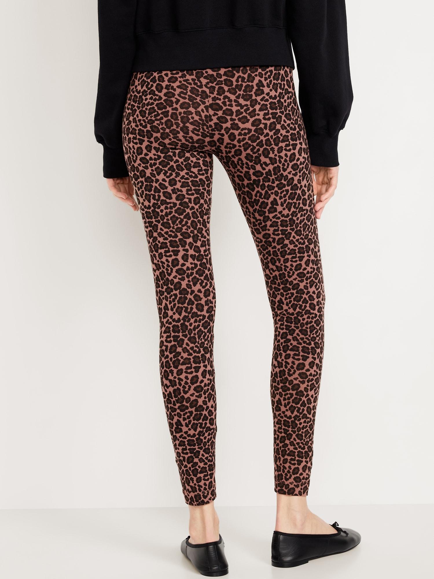 High-Waisted Jersey Fashion Layering Leggings Product Image
