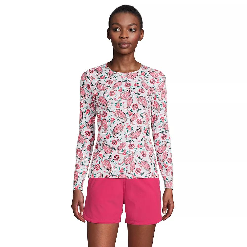 Women's Lands' End UPF 50 Long Sleeve Rash Guard,  Product Image