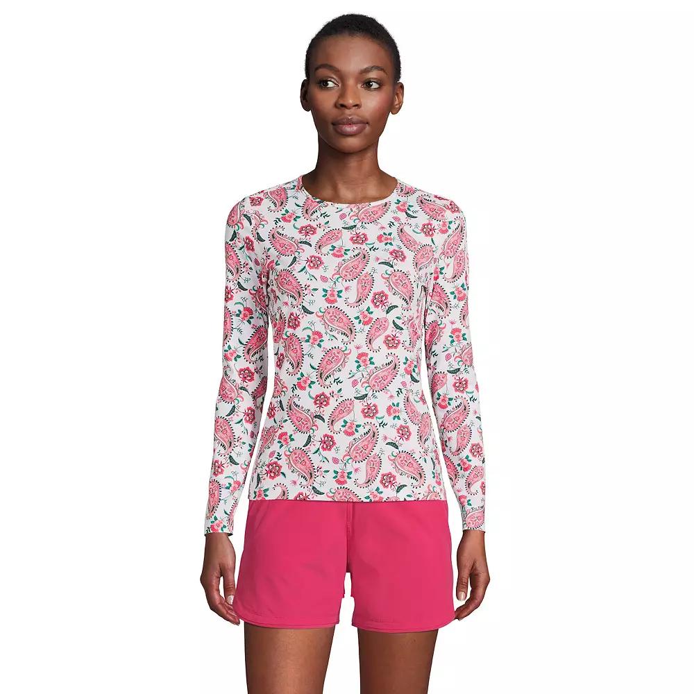 Women's Lands' End UPF 50 Long Sleeve Rash Guard,  Product Image