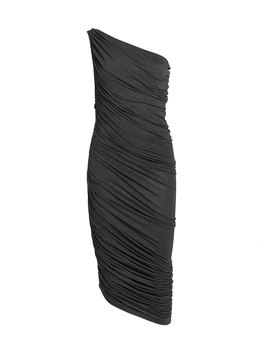 Womens Diana Ruched One-Shoulder Midi-Dress Product Image